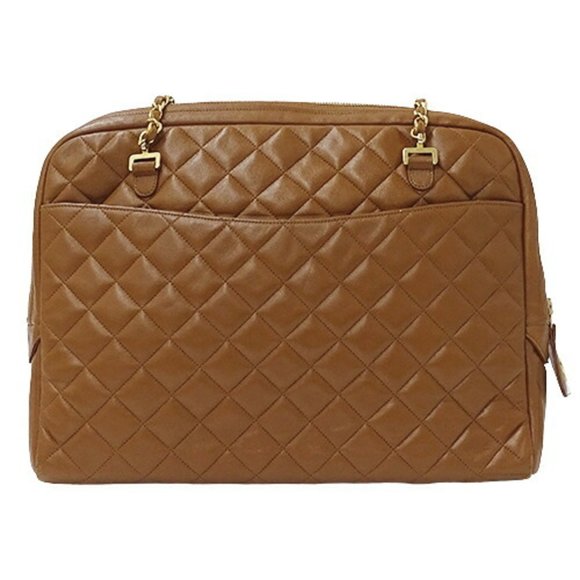 Chanel CHANEL Bag Matelasse Women's Shoulder Chain Tote Lambskin Brown - Picture 2 of 13